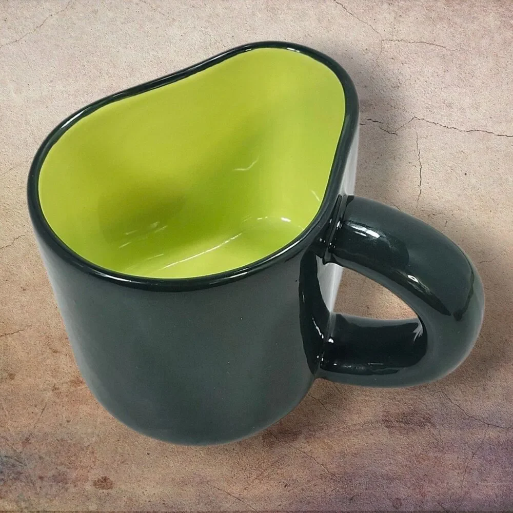 Tabitha Brown for Target Avocado Mug Stoneware Coffee Cup Green Pit Novelty Lg